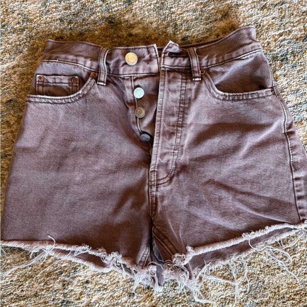 Pacsun burgandy-brownish Denim Shorts size 22